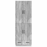 Cabinet Set 2 pcs Grey Sonoma Engineered Wood 3416778