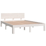 Bed Frame without Mattress White 135x190cm Double 810471