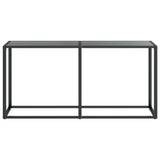Console Table Black Tempered glass 160x35x75.5cm Simple 331679