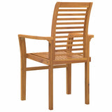 Dining Chair 4 pcs Brown 62 x 55 x 94 cm Solid Teak Wood 42007596