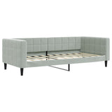 Daybed with Trundle and Drawers Light Grey 90x190 cm Velvet 3196787