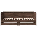 Daybed Brown Oak Engineered wood Small Single 3280866