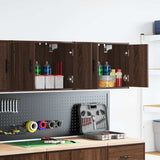 ZNTS Garage Wall Cabinets 2 pcs Brown Oak Engineered Wood 860656