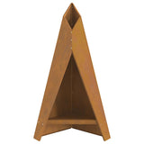 Fire Pit Brown 58 x 40 x 100 cm Weathering Steel 858917
