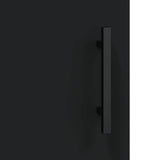 Wall Mounted Cabinet Black 69.5x34x90 cm Engineered Wood 830405