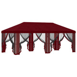 Gazebo Cover with Sidewalls Burgundy 600.5 x 300.5 cm Polyester 900445