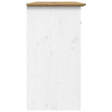 Sideboard BODO White and Brown 115x43x79.5 cm Solid Wood Pine 355066