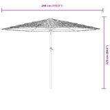 Garden Parasol with Steel Pole White 288x288x225 cm 4005108