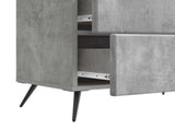 Bedside Cabinet with Drawer Concrete Grey 62 x 34.5 x 47.5 cm 895468