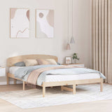 Bed Frame with Headboard Natural 160 x 200 cm Solid Pine Wood 872056