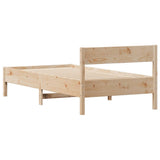 Bed Frame without Mattress 75x190 cm Small Single Solid Wood Pine 3301773