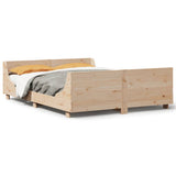 Bed Frame without Mattress 120x200 cm Solid Wood Pine 850770
