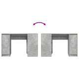Desk Concrete Grey 120x42x76 cm Engineered Wood 861817