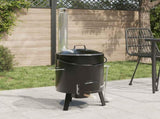 Goulash Cannon with Chimney and Lid Black Enamelled Steel 4005749