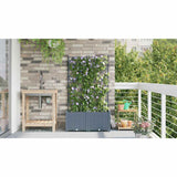 Garden Planter 2 pcs LiGht Grey 80 x 40 x 142 cm Plastic 42002897
