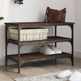 Shoe Bench Brown Oak 70x38.5x49 cm Engineered Wood 839042