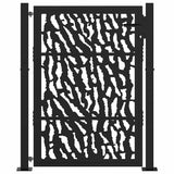 Garden Gate Black 100x125 cm Steel Trace Design 4100980