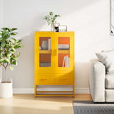 Highboard Mustard Yellow 68x39x111.5 cm Steel 853365