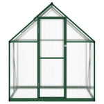 ZNTS Greenhouse with Base Frame Green 169x114x195 cm Aluminium 4005823