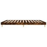 Bed Frame without Mattress Smoked Oak 140x200 cm Engineered Wood 832042
