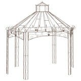 Garden Pavilion Antique Brown 400x258x378 cm Iron 314000