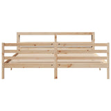 Bed Frame without Mattress 180x200 cm Super King Solid Wood Pine 3305832
