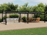 Garden Gazebo with Retractable Roof Anthracite 3x6 m Aluminium 3217062