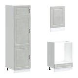 7 Piece Kitchen Cabinet Set Porto Concrete Grey Engineered Wood 3314785