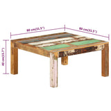 Coffee Table 80x80x40 cm Solid Reclaimed Wood 338030