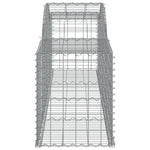 Arched Gabion Baskets 17 pcs 300x50x60/80 cm Galvanised Iron 3146678