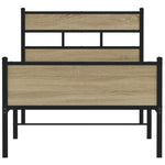 Bed Frame without Mattress Sonoma Oak 107x203 cm Engineered Wood 4017286