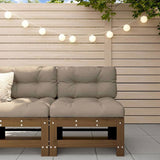 Garden Middle Sofa Honey Brown Solid Wood Pine 825614