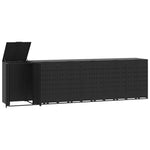 Wheelie Bin Storage for 6 Bins Black 414x79x117 cm Steel 3279981