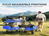Folding Trolley Cart Storage Wagon Beach Trailer 4 Wheels with Handle Overhead Canopy Cart Push Pull T3398P377649
