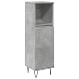 Bathroom Cabinet Concrete Grey 30x30x100 cm Engineered Wood 857207