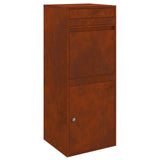 Parcel Drop Box Rusty 41 x 38 x 103 cm Weathering Steel 874939
