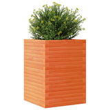 Garden Planter Wax Brown 50x50x68.5 cm Solid Wood Pine 3282466