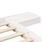 Bed Frame White 140 x 200 cm Wood 872399