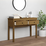 Console Table Honey Brown 100x35x75 cm Solid Wood Pine 814617