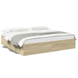 Bed Frame without Mattress Sonoma Oak 200x200 cm 3280988