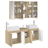 Bathroom Cabinet Set 4 pcs Sonoma Oak Engineered Wood 3406425