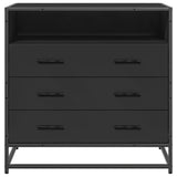 Drawer Cabinet Black 70x41x70 cm Engineered Wood 849084