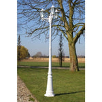 ZNTS Garden Light Post 3-arms 215 cm White Aluminium 40245