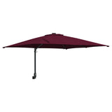 Garden Parasol Bordeaux Red 248.5 x 247.5 x 160 cm 42003255