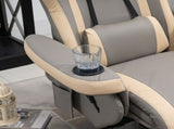 Manual Recliner Armchair PU Leather Lounge Chair w/ Adjustable Leg Rest, 135&deg Reclining Function, T3398P328184