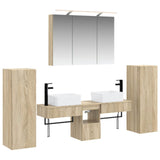 Bathroom Furniture Set 6 pcs Sonoma Oak 3407129
