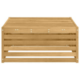 Outdoor Footstool Solid Acacia Wood White 79 x 79 x 37 cm 901561