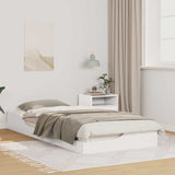 Bed Frame White 100 x 210 cm Solid Pine Wood 873407