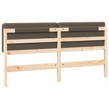 Upholstered Headboard Brown and Taupe 180 cm Solid Pine Wood 880056