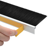 Self-adhesive Door Brush Seals 12 pcs Silver 100 cm 42019485